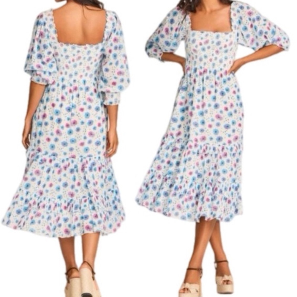 Love shack fancy Miri Midi Dress size Small